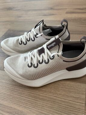 Allbirds Tree Glider Sneakers Womens Size 10 Natural White Beige Lace Up Neutral